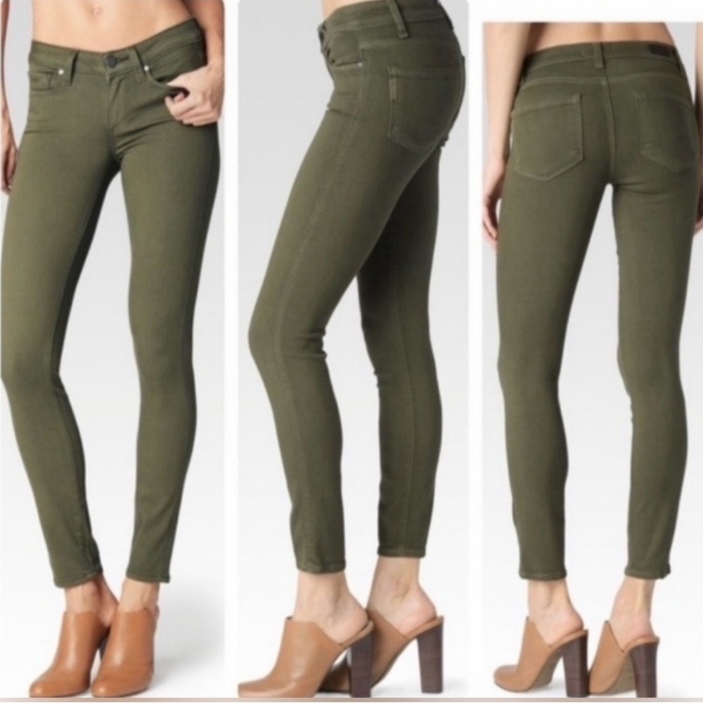 PAIGE Verdugo Ankle Jeans – Army Green | Size 28 | Excellent